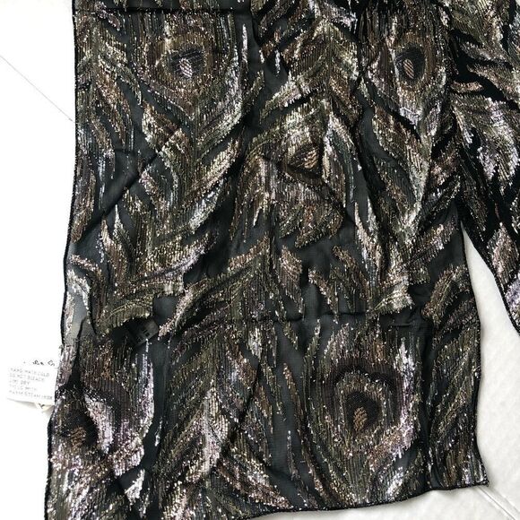 3/$15 or 5/$20 NWT black gold silver scarf from the Bon Ton - Picture 3 of 5